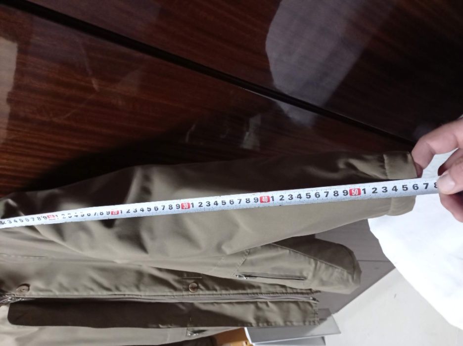 Зимно яке шуба маслено зелена XL