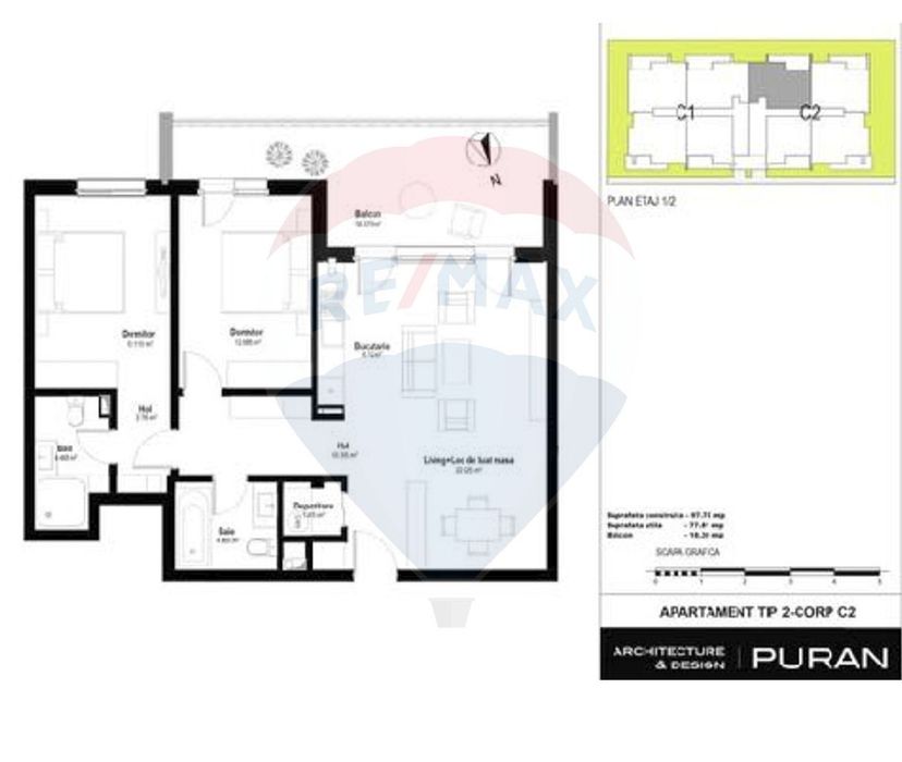 Apartament cu 3 camere de vânzare Millo Residence
