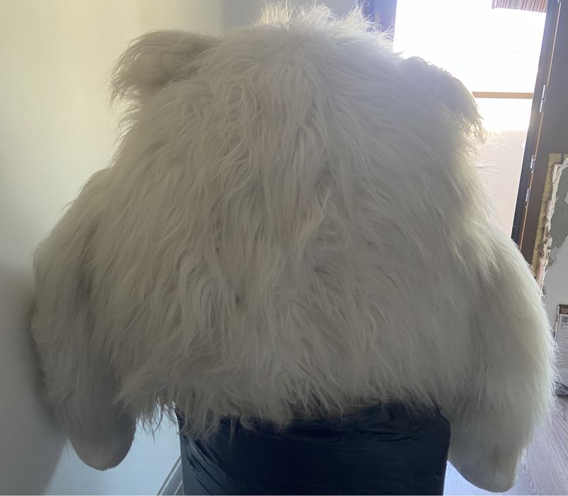 Голяма плюшена играчка бяла горила