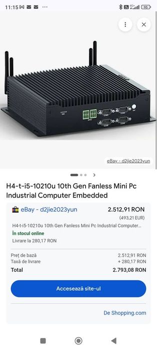 Mini pc fanless 16/512gb Nou