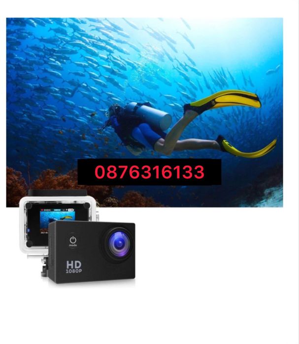 Екшън камера GoPlus UHD, с WIFI, 170 градуса, HDMI, Включени аксесоари