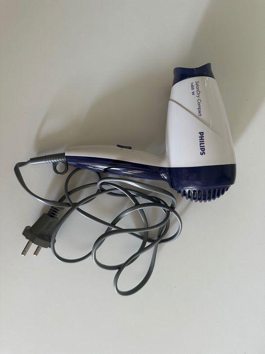 Uscator Philips HP8103, 1400 W, 2 trepte, Alb/Albastru