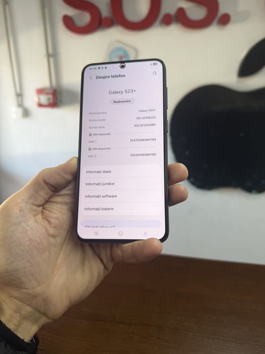 Vand Samsung S23 Plus 256Gb