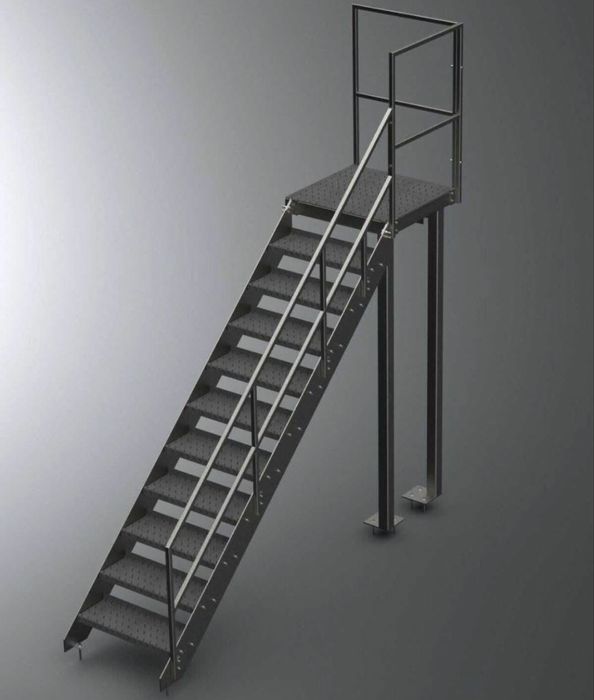 Scara de exterior metalice zincate