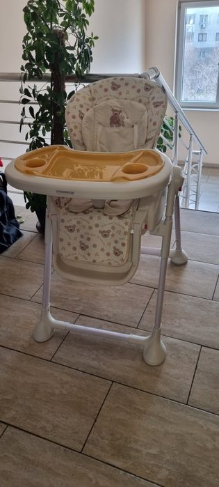 .Столче за хранене Wunderkid Swing 2 in 1, С люлка, Многоцветно