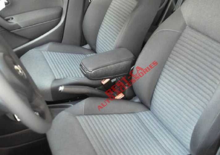 Текстилен черен подлакътник за ФВ Поло 5 6Р / VW Polo Mk5 6R 2010-2017