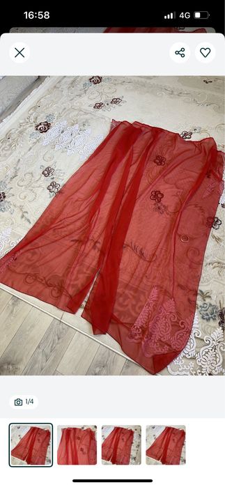 Занавеска красная красив