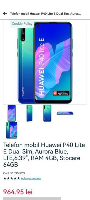 Telefon Huawei P40 lite E