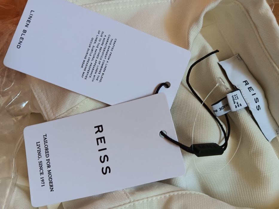 Reiss Milena Button Front Midi Weiss