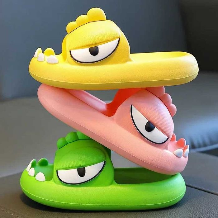 Чехли акули, sharky slides, чехли "динозаври"