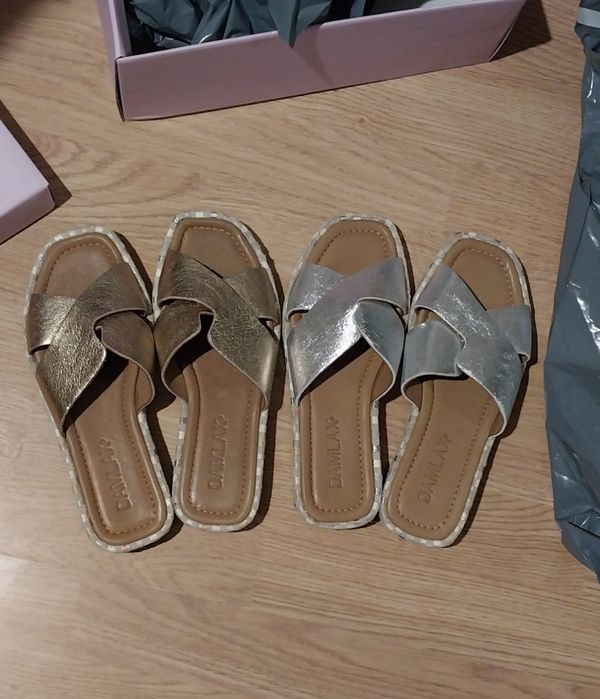 Продам кожаные шлепки 36р