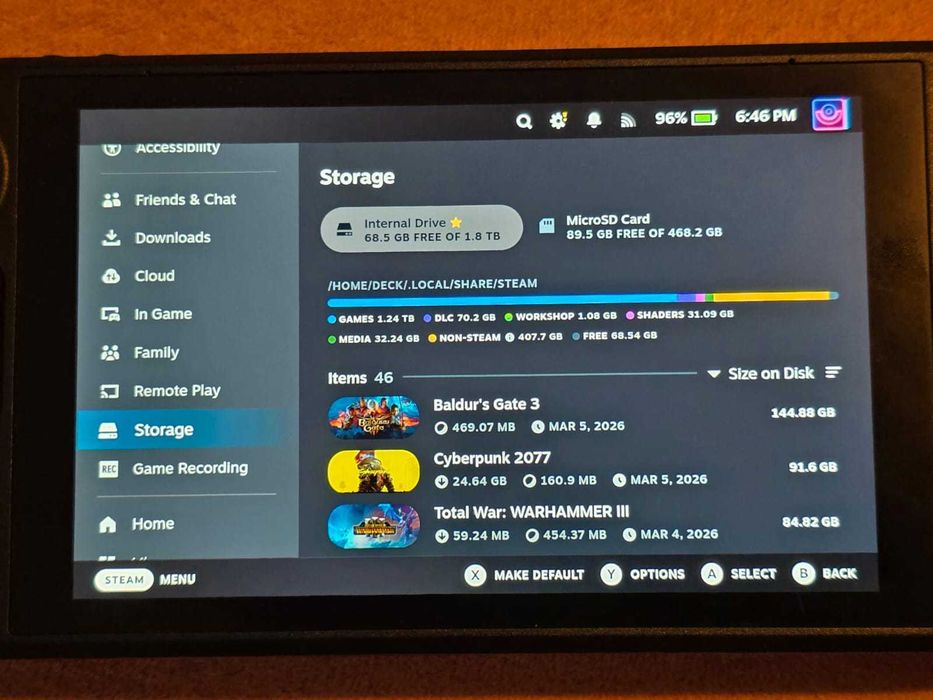 Steam Deck LCD 2TB + 512GB microSD + Dock USB-C + husă + încărcător