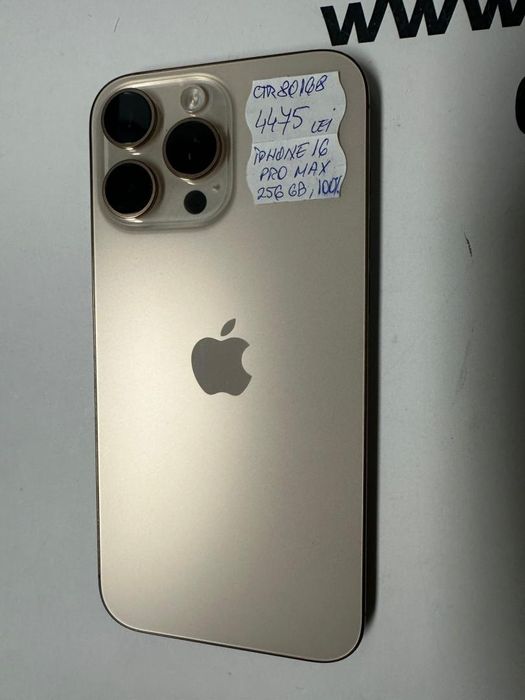 Iphone 16 Pro Max, 256GB, Bat.100% -T-