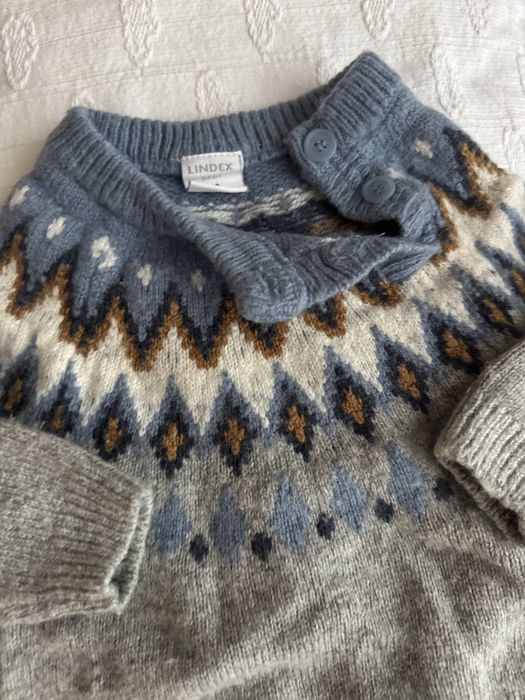 Бебешки пуловер+подарък панталон 0-3м