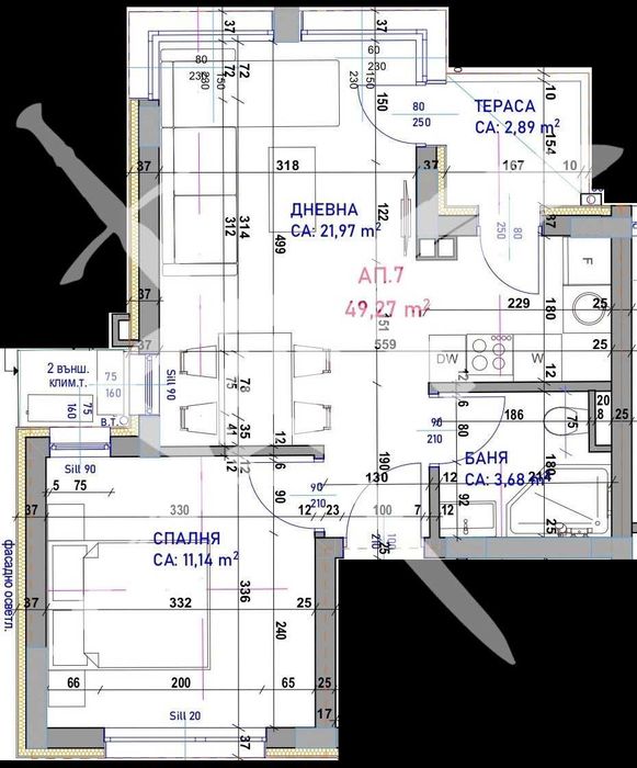 Двустаен в Крайморие