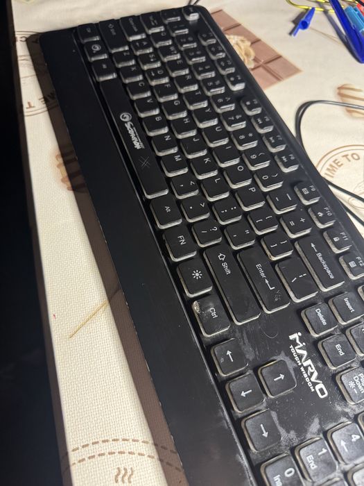 Tastatura gaming Marvo K616 Rainbow, Negru