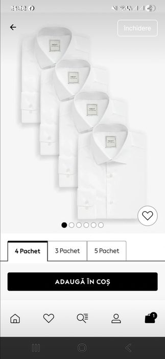 Vand camasi nou noute 3 la set de la next