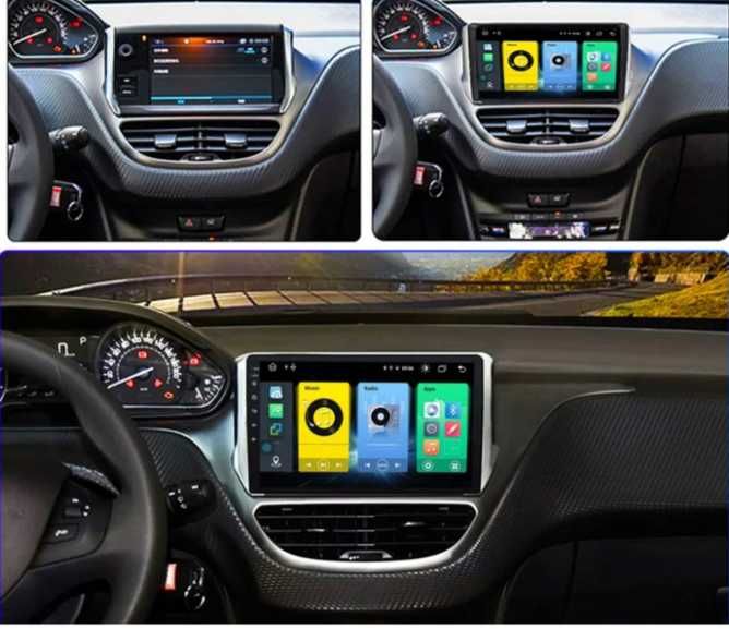 9-инчова мултимедия за Peugeot 208 (2012–2019) + подарък камера