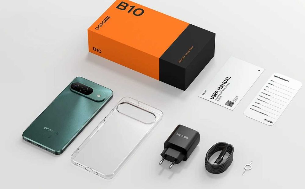 Doogee B10 48GB RAM 256GB ROM, Ултра тънък корпус с IP68 защита