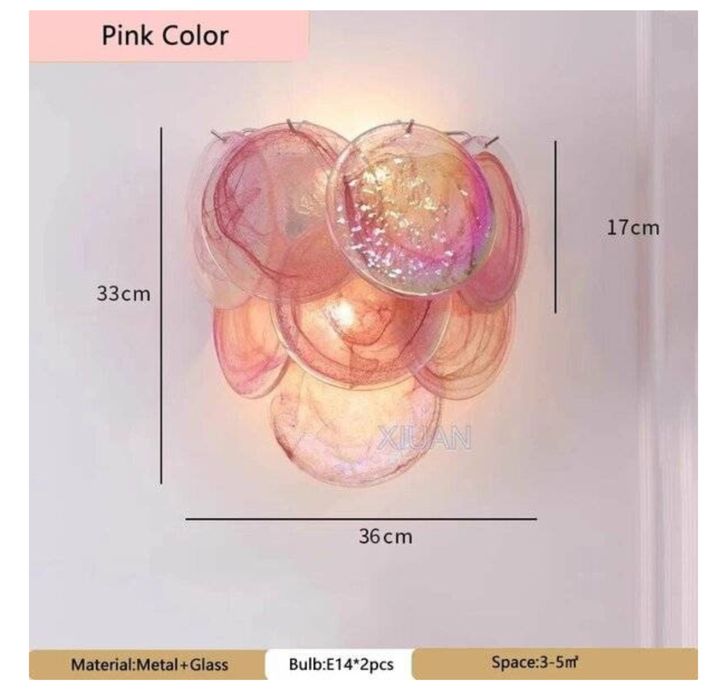 Бра настенный, розовый