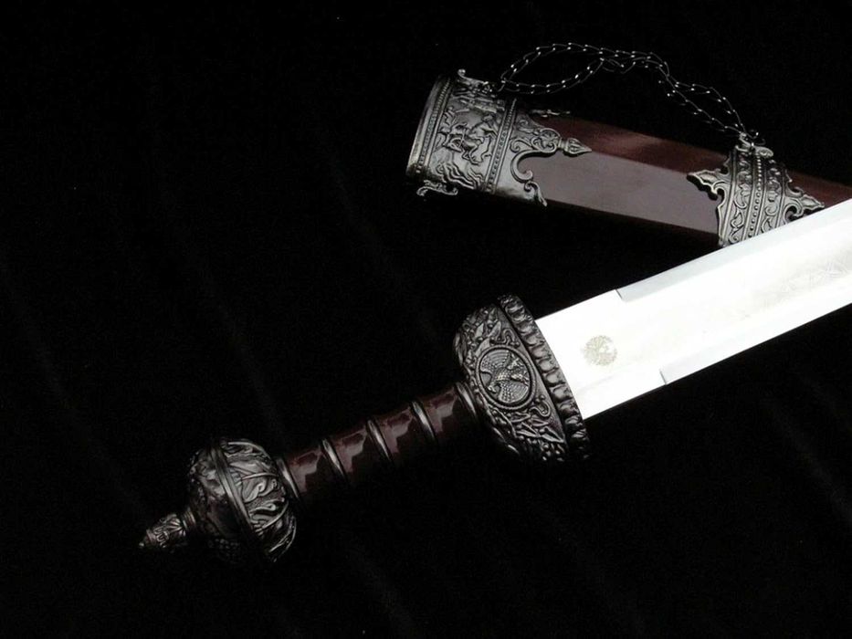 Gladius Гладиус Тежък Стоманен Римски Меч с ножница SPQR