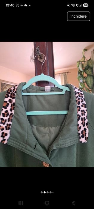 Jachetă damă  de primăvară,  Verde( 4XL)