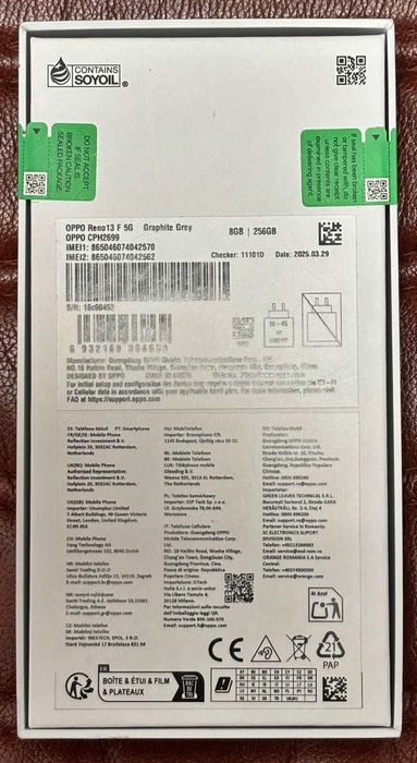 OPPO Reno13 F 8GB RAM, 256GB, 5G, Graphite Grey, sigilat