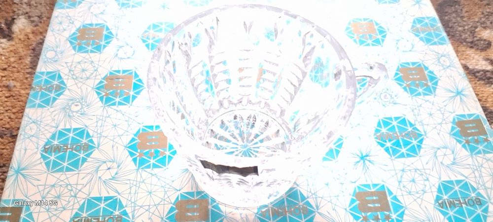 Новые хрустальные кружки Богемия Чехия 6 шт