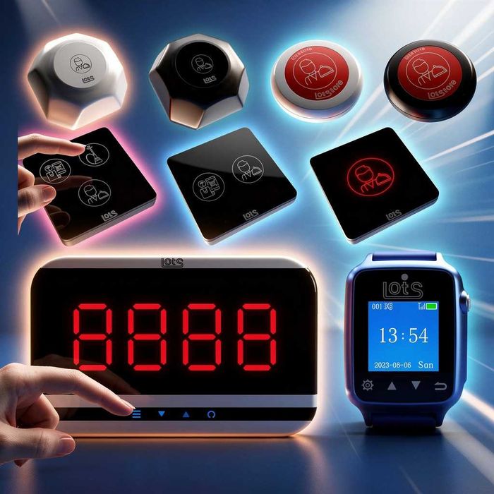 LOTS тройные кнопки часы панель система вызова официанта для ресторана