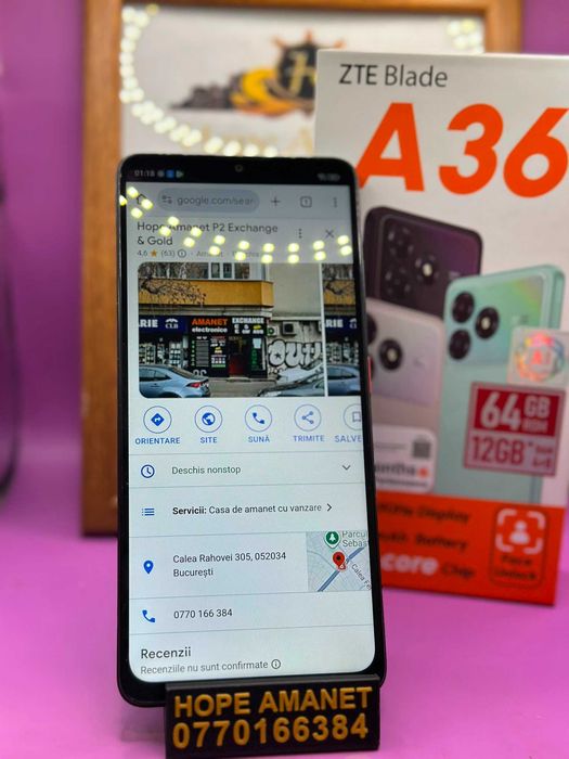 Hope Amanet P2- ZTE BLADE A36 128GB/ 6GB RAM
