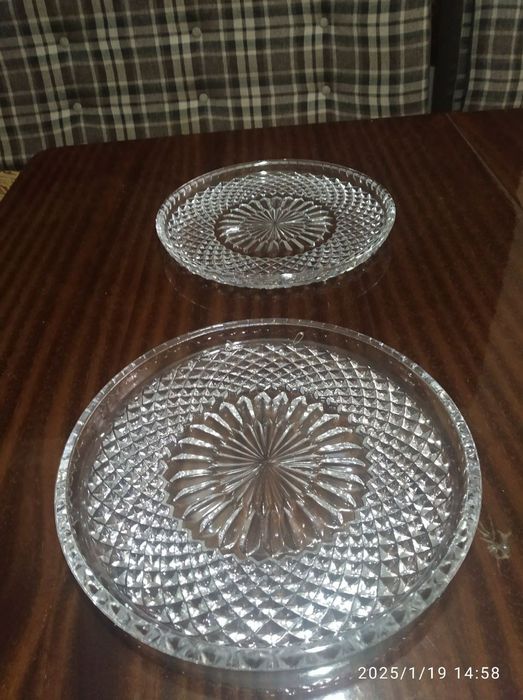 Ваза, блюдо  хрустальные, советские