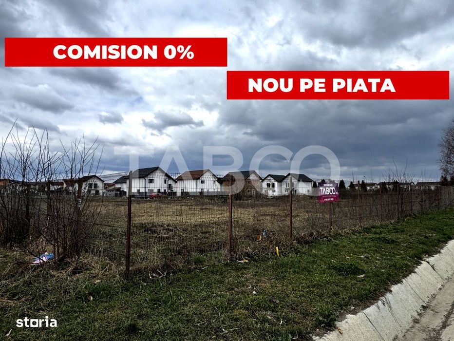 Teren intravilan de vanzare 825 mp cu PUZ si vedere la DN Sura Mica