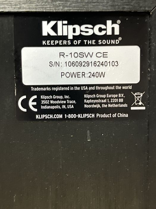 Subwoofer Klipsch R-10SW