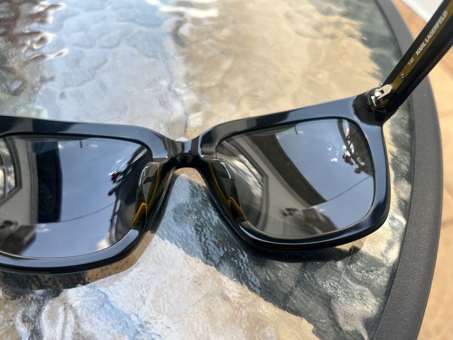 Karl Lagerfeld. Ochelari de soare patrati, negru stins, 55-22-140, KL790SK