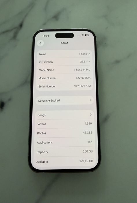 iPhone 14 Pro Silver 266GB