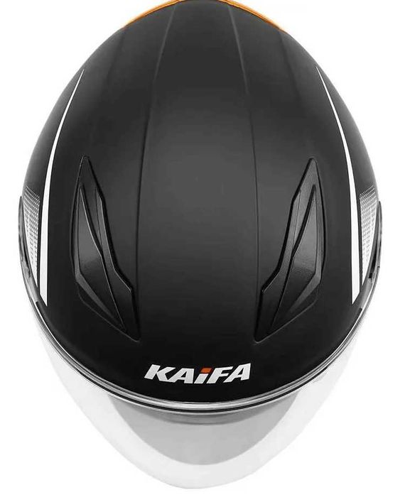 Каска за Мотор/Скутер/АТВ Черна/Сива два цвята