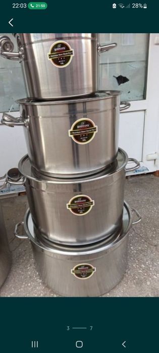 Oală inox alimentar cu capac 68 L 289 lei