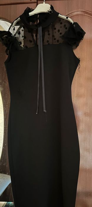 Вечернее черное платье размер S