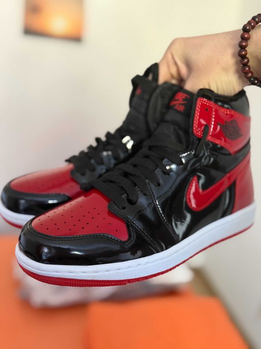 Adidasi jordan 1 bred patent marimi NOI-CUTIE - VERIFICARE COLET