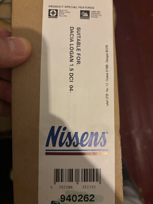 Condensator,radiator climatizare NISSENS 940262 1.5 dci