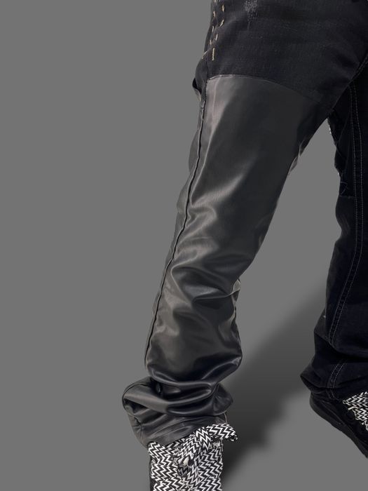 Blugi negri flared custom