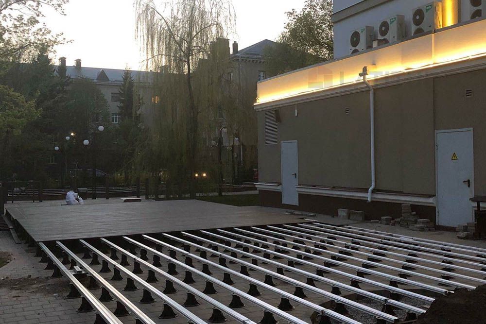 Терраса из ДПК, декинг терраса Алматы