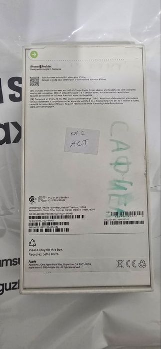 Iphone 16 pro max 256 Gb sotiladi