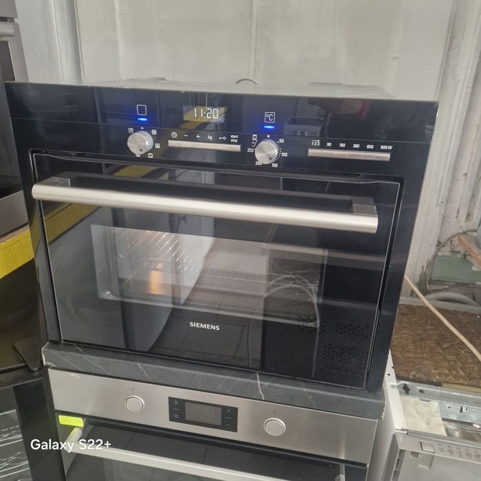 Компактна фурна комбнирана с микровълнова 2в1 за вграждане SIEMENS