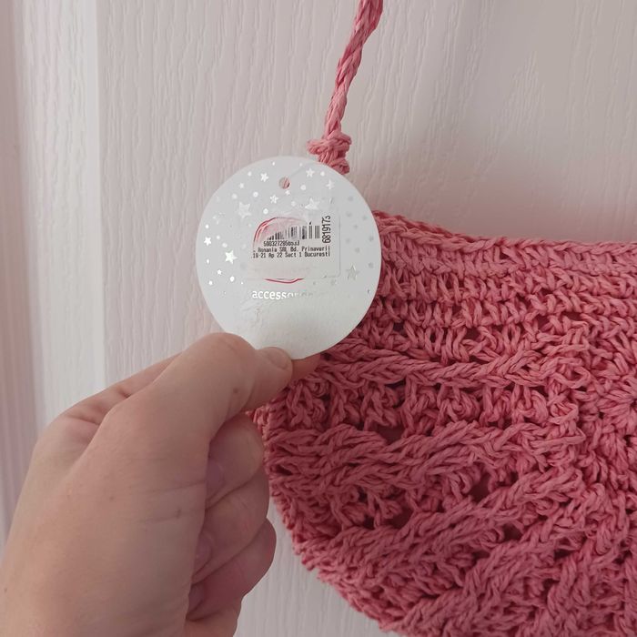 Poseta dama  de vara Accessories roz pudra NOUA-LIVRARE GRATUITA