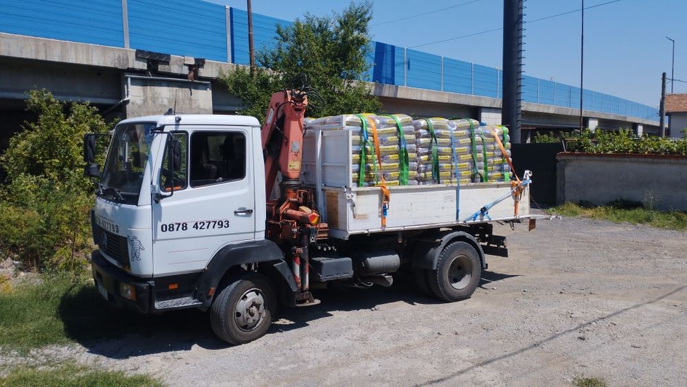 Транспорт с камион с кран и самосвал за София и околностите