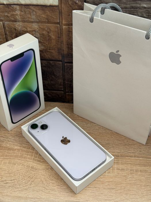 Iphone 14, Purple, 128GB, Smartphone, Apple, Телефон - 85% Battery Health + оригинална кутия и аксесоари