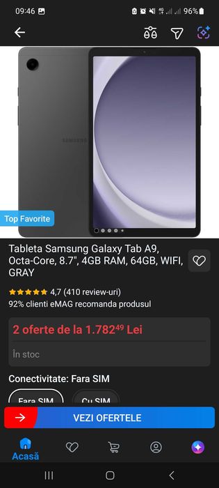 Tableta samsung A9