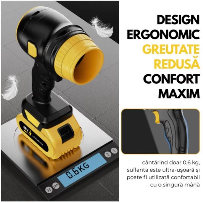 Турбо Авто Сешоар с Батерия 48V Lithium