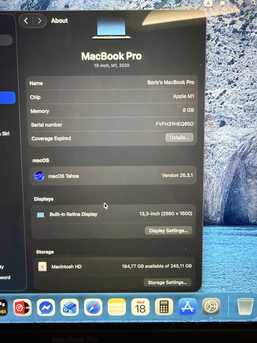 Продавам MacBook Pro 13” M1 (2020)